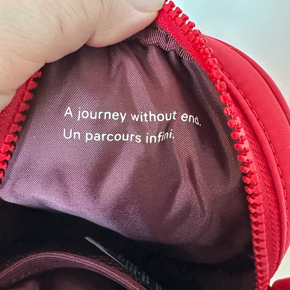 Lululemon Red Crossbody Pouch with Maple Leaf Emboss - Picture 11 of 13